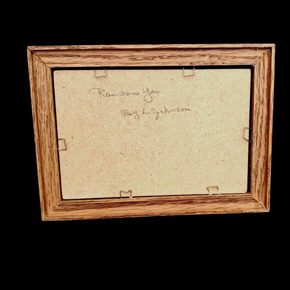 Navajo Sand Art "Rainbow Yei" By Lester Johnson In Oak Frame 7.5" - Picture 5 of 9